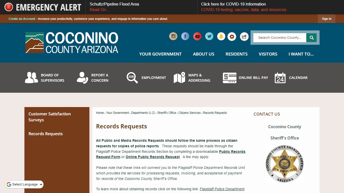 Records Requests | Coconino